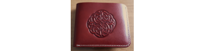 Celtic knot leather wallet